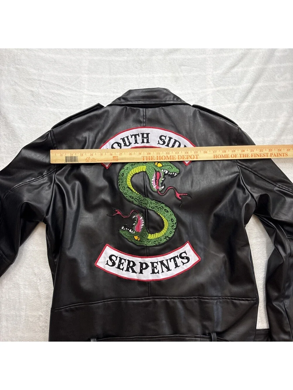 Jacket Faux Leather Serpents Riverdale Southside Side South Black Biker L